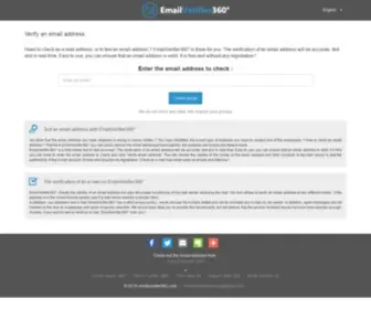 Emailverifier360.com(Check email address) Screenshot