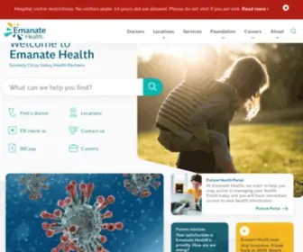 Emanatehealth.org(Emanate Health (formerly Citrus Valley Health Partners)) Screenshot