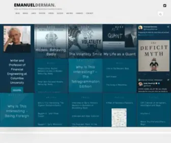 Emanuelderman.com(Writer and Professor of Financial Engineering at Columbia University) Screenshot