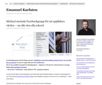 Emanuelkarlsten.se(Journalistik om det som inte funnit annan plats) Screenshot