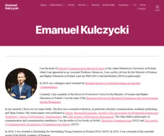Emanuelkulczycki.com(Emanuel Kulczycki) Screenshot