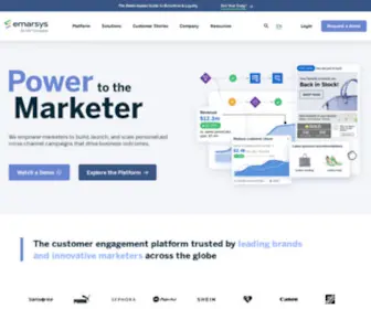 Emarsys.com(Omnichannel Customer Engagement Platform) Screenshot