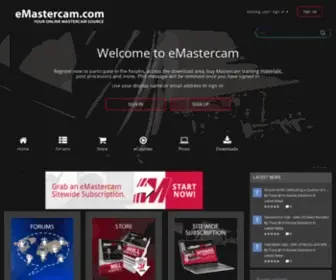 Emastercam.com(EMastercam Home) Screenshot