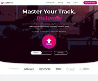 Emastered.com(AI Mastering & Online Mastering by Grammy Winners) Screenshot