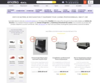 Ematika.fr(Vente en ligne de matériel pro pour CHR et GMS) Screenshot