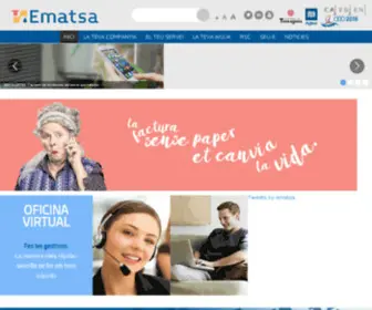 Ematsa.cat(Empresa Municipal Mixta d’Aigües de Tarragona) Screenshot