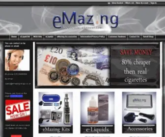 Emazing-Ecigs.co.uk(EMazing Electronic Cigarettes) Screenshot