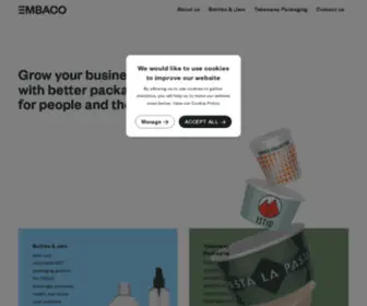 Embaco.com(Better packaging for people and the world) Screenshot