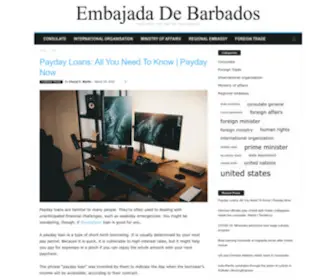 Embajadadebarbados.com(Faxless Online Payday Loans) Screenshot