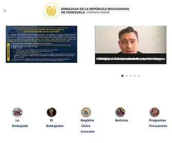 Embajadavenezuela.org(Embajada de Venezuela en EE.UU) Screenshot