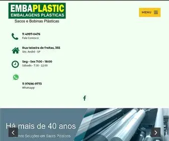 Embaplastic.com.br(Embalagens Plásticas Ltda) Screenshot