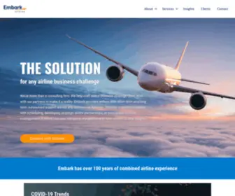 Embarkaviation.com(The Leading Airline Resource Solution) Screenshot