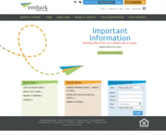 Embarkcu.com(Embark Credit Union) Screenshot
