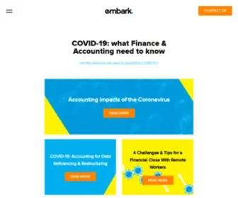 Embarkwithus.com(Making life easier for CFOs & their teams) Screenshot