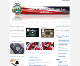 Embassycrsg.com(Embassy of the Republic of Costa Rica in Singapore) Screenshot