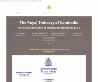 Embassyofcambodiadc.org(The Royal Embassy of Cambodia to the U.S) Screenshot