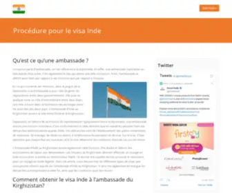 Embassyofindia.kg(Procédure) Screenshot