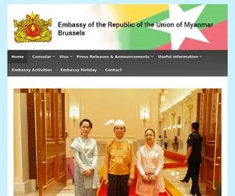 Embassyofmyanmar.be(Embassy of the republic of the union of Myanmar) Screenshot