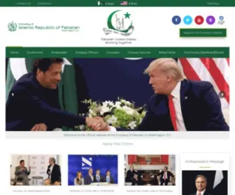 Embassyofpakistanusa.org(Embassy of Pakistan) Screenshot