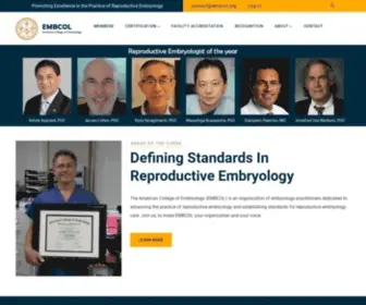 Embcol.org(The American College of Embryology) Screenshot