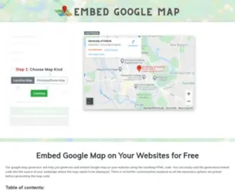 Embedgooglemap.xyz(Embed Google Map) Screenshot