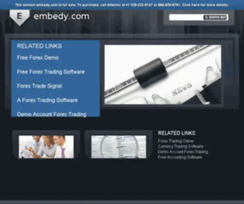 Embedy.com(Forsale Lander) Screenshot