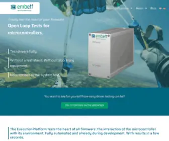 Embeff.com(Finally test the heart of your embedded firmware with Microcontroller Driver Tests) Screenshot