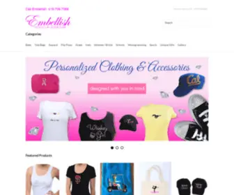 Embellish-You.com(Hand embroidered and embellished clothing designs) Screenshot