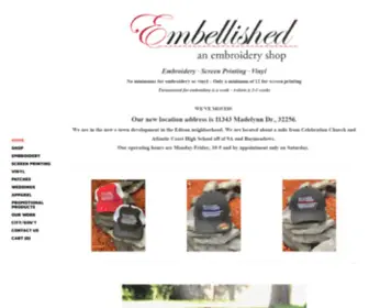 Embellishedembroidery.com(Embellished Embroidery & Screen Printing) Screenshot