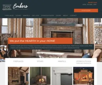 Embershome.com(Embers Hearth & Home) Screenshot