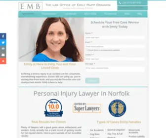 Embfirm.com(Personal injury Lawyer) Screenshot