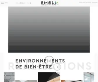 EMBLM.com(Professionnels du mobilier de bureau au Québec) Screenshot