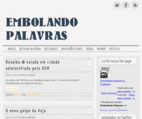 Embolandopalavras.com.br(Embolando Palavras) Screenshot
