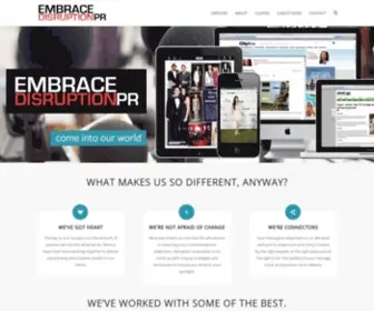 Embracedisruption.com(Embrace Disruption Public Relations) Screenshot