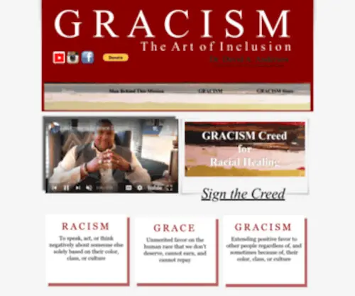 Embracegracism.com(Gracism) Screenshot