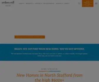 Embreymill.com(New Home Community in North Stafford VA) Screenshot