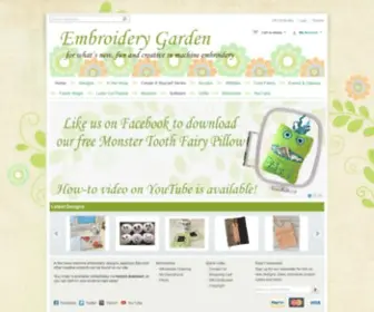 Embroiderygarden.com(In the Hoop Machine Embroidery Designs Embroidery Garden) Screenshot