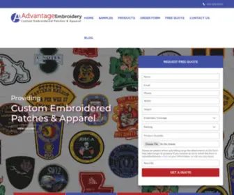 Embroiderypatches.com(Custom Embroidered Patches) Screenshot