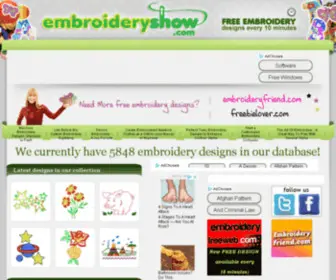 Embroideryshow.com(Download free embroidery designs) Screenshot