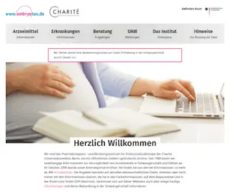 Embryotox.de(Startseite) Screenshot