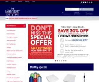 Embstore.com(Wholesale Embroidery Supplies) Screenshot