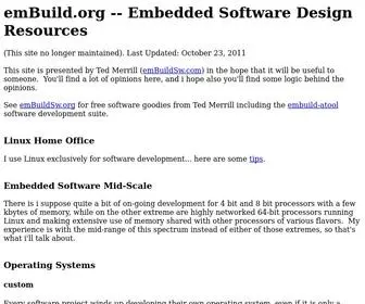 Embuild.org(Embedded Software Design Resources) Screenshot