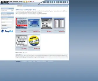 EMC-Musicsoftware.com(EMC Online Shop) Screenshot