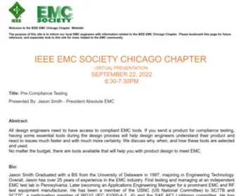 Emcchicago.org(IEEE Chicago Section) Screenshot