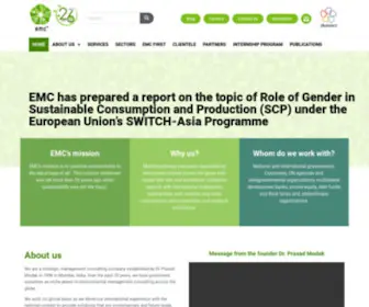 Emcentre.com(Environmental Management Centre Pvt) Screenshot
