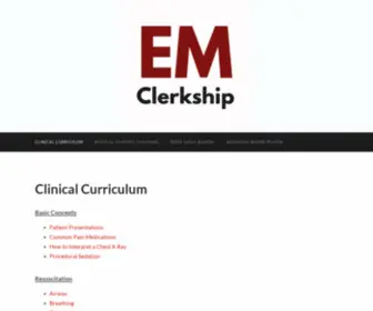 Emclerkship.com(Emergency Medicine for Students) Screenshot