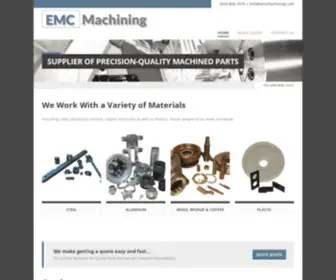 Emcmachining.com(EMC Machining Inc) Screenshot