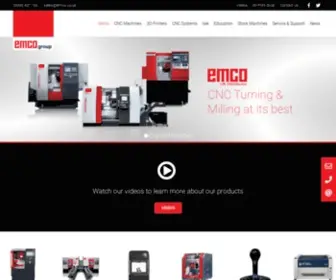 Emco.co.uk(Industry & Education CNC Machines) Screenshot