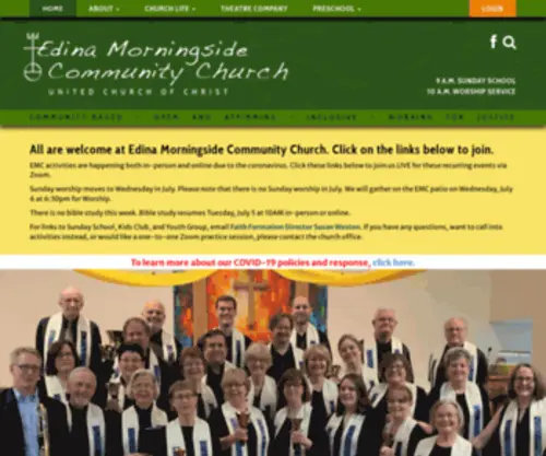 Emcucc.org(Edina Morningside Church) Screenshot