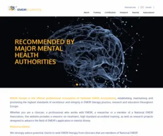 EMDR-Europe.org(EMDR Europe is the official professional association of National EMDR Associations) Screenshot